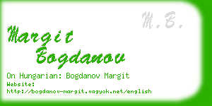 margit bogdanov business card